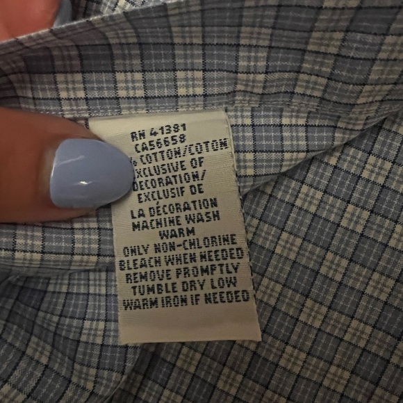 Polo by Ralph Lauren Men's Blue Checkered Shirt Size 15.5/39 - Picture 3 of 8
